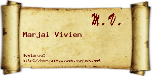 Marjai Vivien névjegykártya